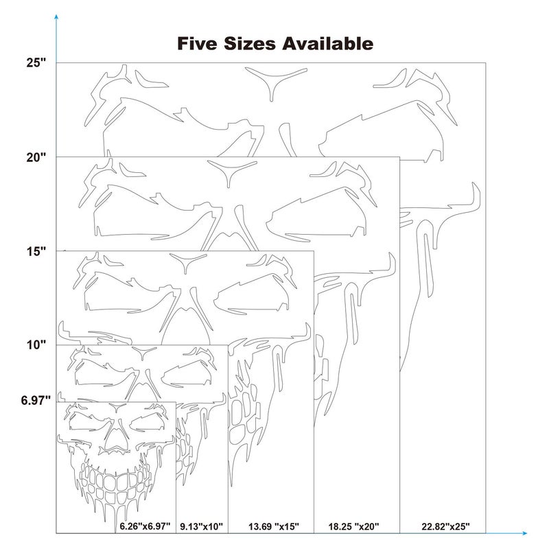 HungMieh 3D Skull Stickers and Decals for Car Windows, Doors, and Trucks - Laser Bumper Stickers for Car Styling and Decor - Holographic Silver, 6.97" - Image 5